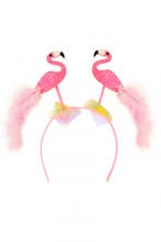 Haarband Flamingos Diadeem Licht Roze Veertjes Tiki Hawaii, Kleding | Dames, Ophalen of Verzenden, Nieuw