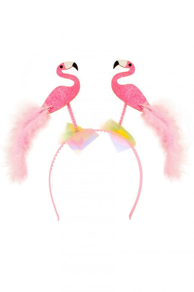 KIMU® Haarband Flamingos Diadeem Licht Roze Veertjes Tiki H, Kleding | Dames, Carnavalskleding en Feestkleding, Nieuw, Ophalen of Verzenden