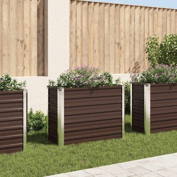 vidaXL Plantenbak verhoogd 100x40x77 cm gegalvaniseerd staal, Verzenden