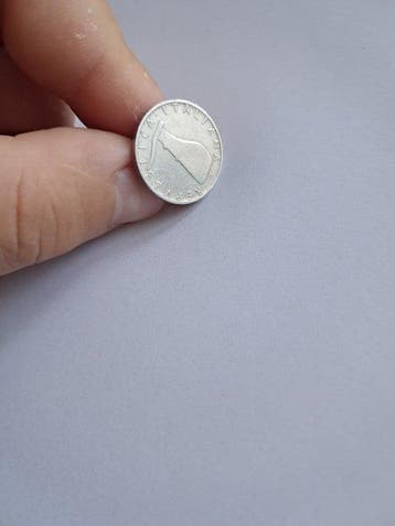 Italië, Republiek 5 Lire 1956 Delfino (Zonder