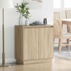 vidaXL LED Dressoir voor Sonoma Eiken 71 x 34,5 x 75 cm, Verzenden, Nieuw