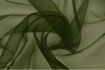 15 meter organza stof - Mosgroen - 150cm breed, Hobby & Loisirs créatifs, Tissus & Chiffons, Verzenden