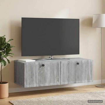 vidaXL Wandmontage TV-kast Grijs sonoma 98 x 41 x 30 cm, Verzenden, Nieuw