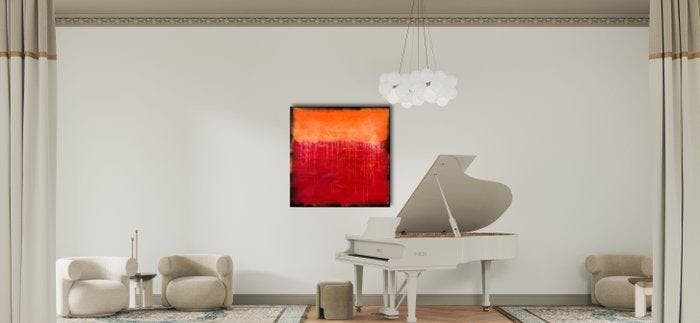 Stefanie Raus - Colorfield Rot 1653 XXL, Antiek en Kunst, Kunst | Schilderijen | Modern