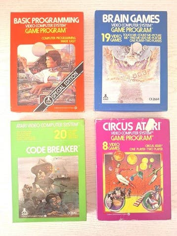 Atari - Lotto di 4 giochi Atari + controller - Videogame -, Nieuw