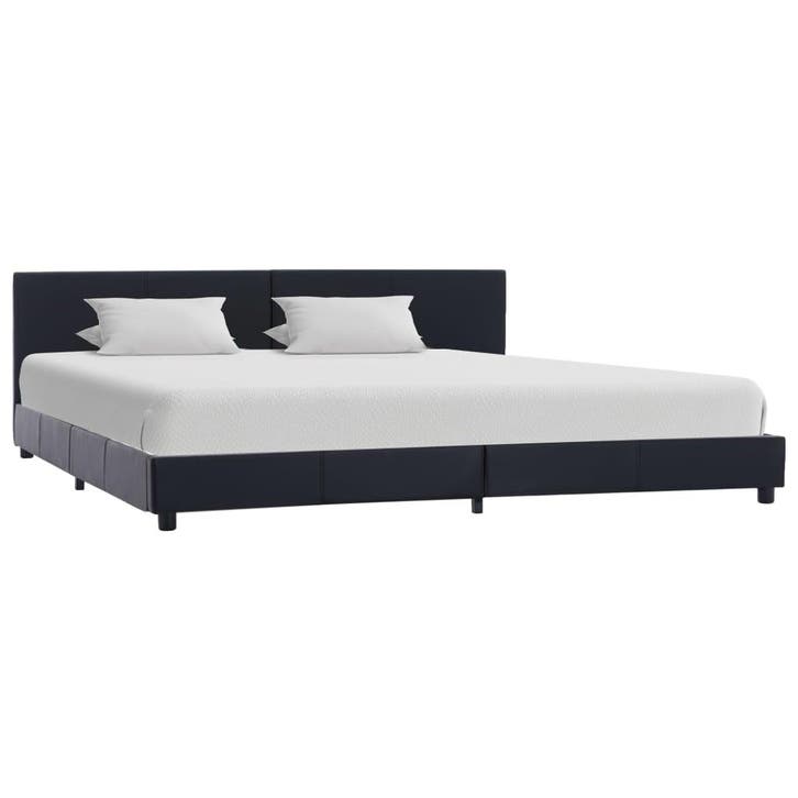 vidaXL Bedframe kunstleer zwart 180x200 cm, Huis en Inrichting, Slaapkamer | Bedden, Nieuw, Verzenden