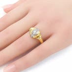 Ring - 18 karaat Geel goud - 0.40ct. tw. Diamant, Handtassen en Accessoires, Ringen, Nieuw