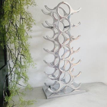 Michael Noll - Wijnrek - 20 flessen - Gepolijst Aluminium