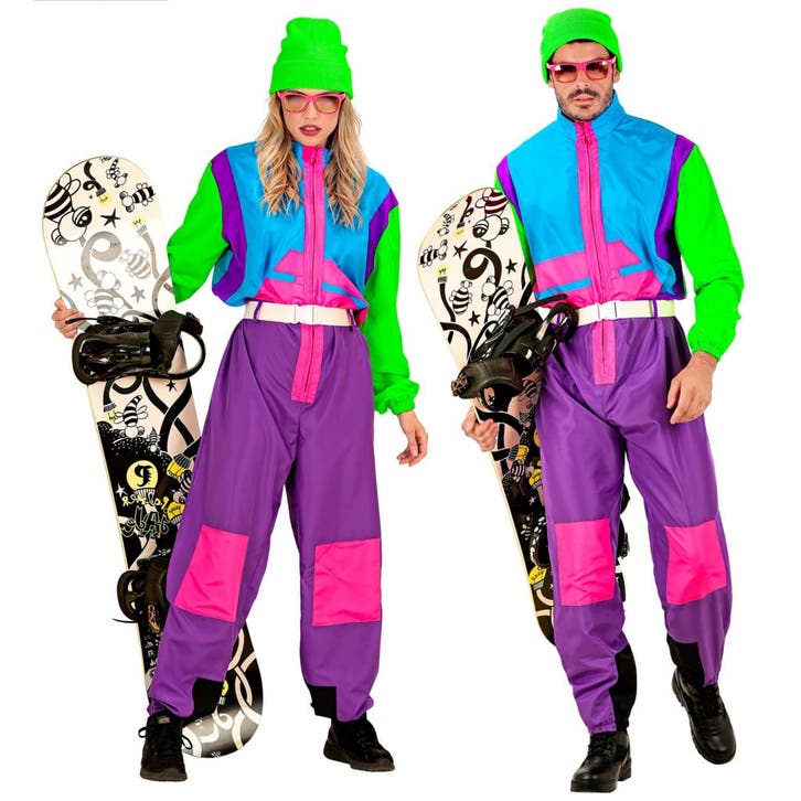 Neon 80s Skipak Snowboarder, Vêtements | Hommes, Costumes de carnaval & Vêtements de fête, Envoi