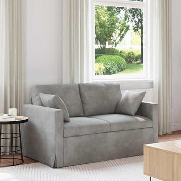 vidaXL bank / zetel Lichtgrijs 138 x 78 x 80 cm Fluweel, Verzenden