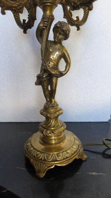 Lamp - Messing - Messing figurale lamp
