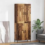vidaXL Highboard 2 pcs Oud Hout Bewerkt hout, Huis en Inrichting, Kasten | Dressoirs, Verzenden, Nieuw
