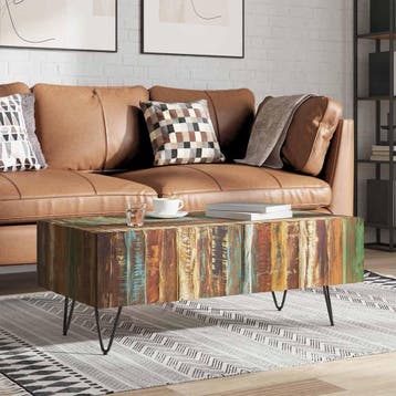 vidaXL Salontafel 100x50x38 cm massief gerecycled hout, Verzenden