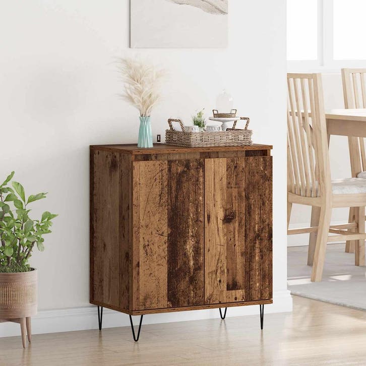 vidaXL Dressoir Oud Hout 60 x 35 x 70 cm Bewerkt hout, Huis en Inrichting, Kasten | Dressoirs, Nieuw, Verzenden