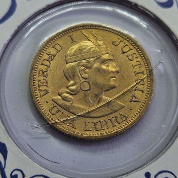 Pérou. 1 Libra 1918