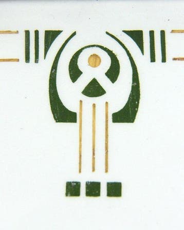 Art Deco (1920) Kan met 2 bekers en dienblad - Chris van der