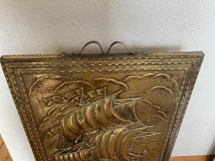 Maritieme objecten - Messing, Koper- haardscherm, Antiek en Kunst, Curiosa en Brocante