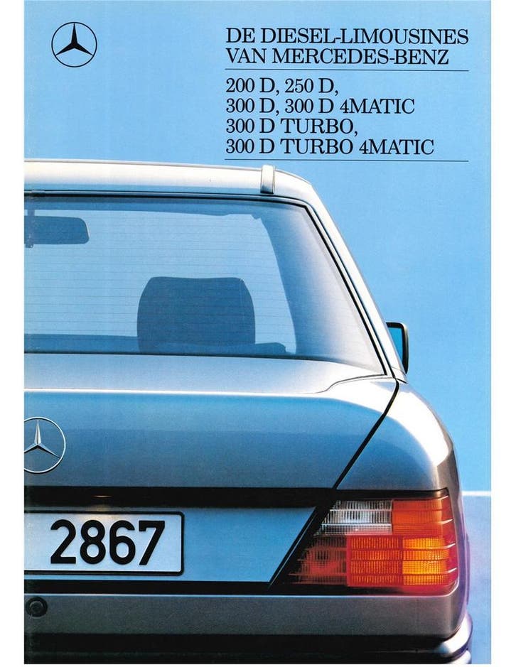 1988 MERCEDES BENZ E KLASSE DIESEL BROCHURE NEDERLANDS, Livres, Autos | Brochures & Magazines