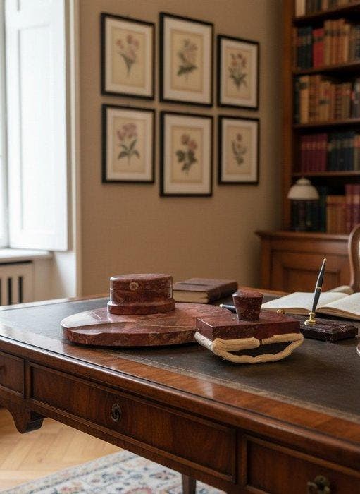Bureauset - Marmer, Antiek en Kunst, Kunst | Designobjecten