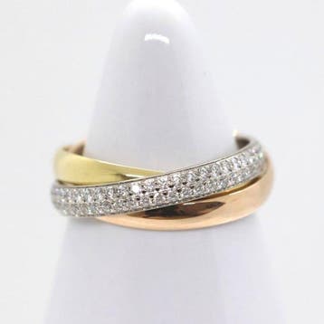 Cartier - Bague - Trinity - 18 carats Or rose, Or blanc, Or, Nieuw