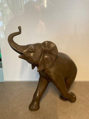 France relièf gestempeld - Figuur - Antieke olifant 1920, Antiek en Kunst