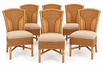 Daro - Tafel - Rattan, Textiel - Een rechthoekige eettafel