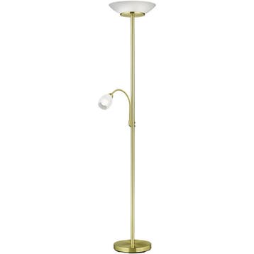 Gouden LED Vloerlamp Trion Germin - Mat Goud, Rond, 3 Lichtp, Verzenden