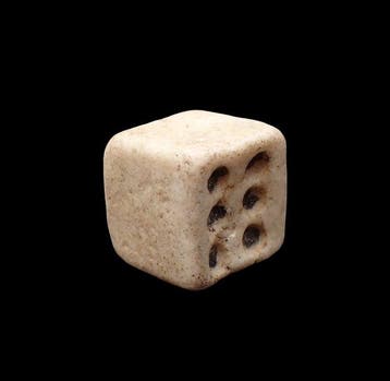 Oud-Romeins Stenen Romeinse dobbelsteen - Roman stone dice -
