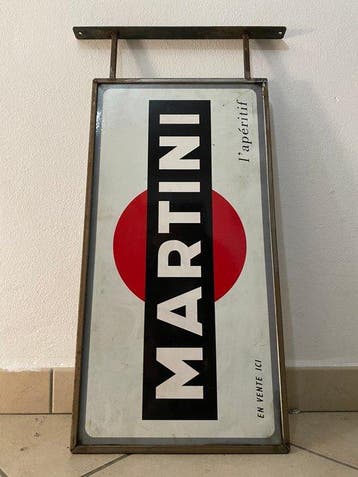 Martini - Martini-reclamesign met wandbeugel - martini -