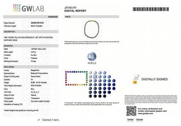 Zonder minimumprijs - Armband - 14 karaat Witgoud - 5.83ct.