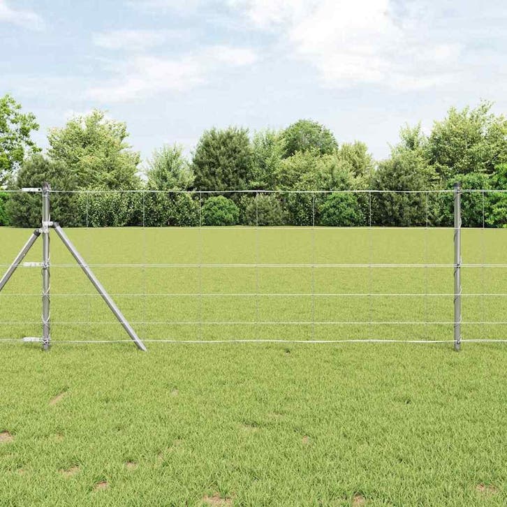 vidaXL Grond Fix Gelast Draadhek 50 x 0,8 m Gegalvaniseerd, Tuin en Terras, Tuinhekken en Hekwerk, Nieuw, Verzenden
