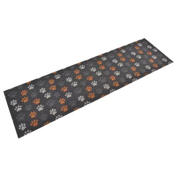 vidaXL Keukenmat wasbaar potenprint 45x150 cm fluweel, Verzenden