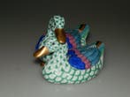 Herend - Figuur - Coppia di anatre - Fishnet (2) - Porselein, Antiek en Kunst