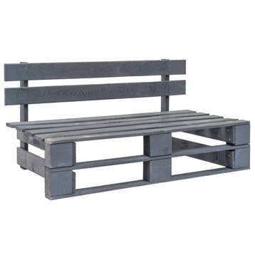 vidaXL Tuinbank pallet hout grijs, Verzenden