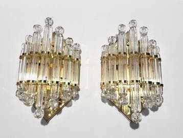 Honsel Leuchten - Wandlamp (2) - Kristal, Aluminium