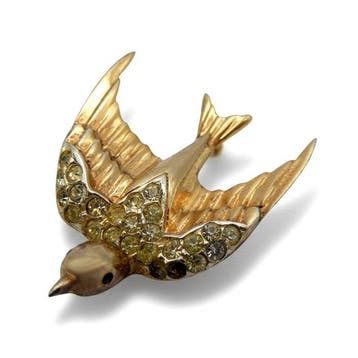 Argento Sterling Vermeil - Broche - Hemelse Zwaluw