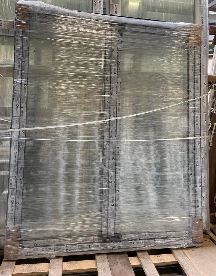 PVC raam zonder middenstijl B180xH215 antraciet RAL7016, Bricolage & Construction, Vitres, Châssis & Fenêtres, Enlèvement ou Envoi