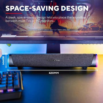 GXTrust Axon Soundbar met RGB-Verlichting 12W, Zwart (Huis), Ophalen of Verzenden