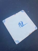 Tegel - Delfts blauwe tegel met een olifant met opvallend