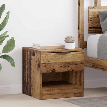 vidaXL Bedkast 2 st Oudhout 40 x 39 x 40cm Bewerkt hout, Verzenden, Nieuw