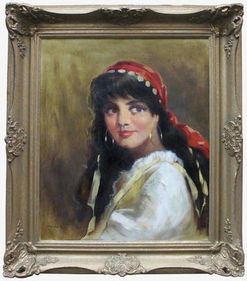 Italiaanse school (XX) - Portrait of a Italian girl - NO
