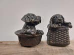 Statue, puppys - 15 cm - Pierre