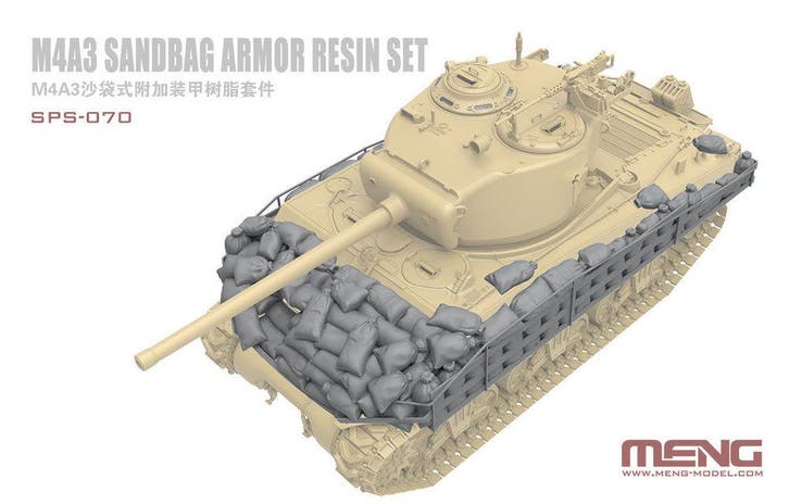 MENG-Model SPS-070 M4A3 Sandbag Armor Set (Resin) Bouwpakket, Hobby en Vrije tijd, Modelbouw | Auto's en Voertuigen, Overige typen