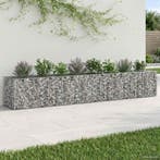 vidaXL Gabion verhoogd bed 2 pcs Zilver 340 x 60 x 55 cm, Verzenden, Nieuw
