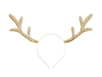Haarband Rendier Goud 34,5cm, Verzenden, Nieuw