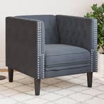 Chesterfield Fauteuil Grijs: Tweede kansje, OP = OP!, Huis en Inrichting, Fauteuils, Verzenden, Minder dan 75 cm, Chesterfield