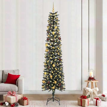 vidaXL Kunstkerstboom met 300 LED Groen 240 cm PVC en, Verzenden, Nieuw