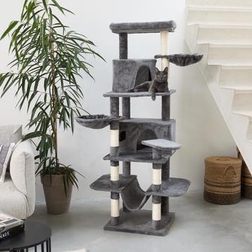 Arbre à chat XXXL - anthracite - 48 x 48 x 165 cm, Verzenden, Neuf