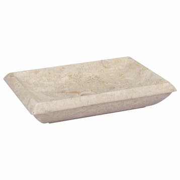 vidaXL Gootsteen 50x35x10 cm marmer crèmekleurig, Verzenden, Nieuw