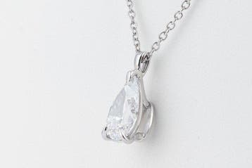 Chaîne - 14 carats Or blanc - 5.04ct. tw. Diamant (Cultivé